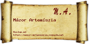Mázor Artemíszia névjegykártya